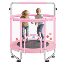 VEVOR 55" Trampoline for Kids Mini Toddler Trampoline with Net Indoor Outdoor