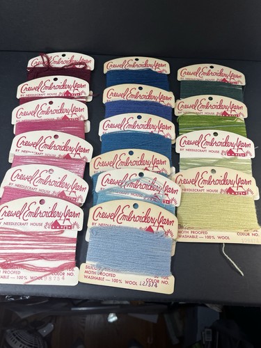 Vintage crewel embroidery - vintage,