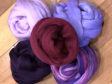 Purple MIX  Spinning Felting