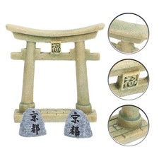 Sculpture Resin Statues Small Gate Figurines Japanese Garden Ornaments