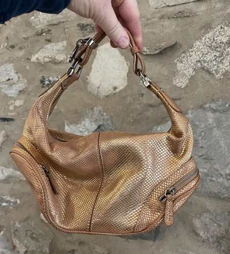 Tods gold metallic - lizard, bag