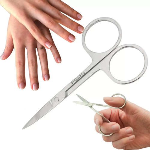 Stainless steel nail scissors - steel,