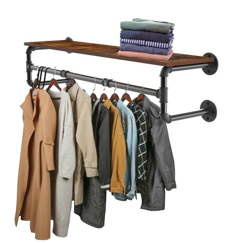 100cm pipe clothes rail - clothes, wall