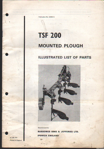 Original ransomes tsf 200 - original, "tsf