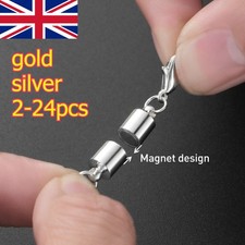 2-20x Magnetic Necklace Connector Necklace Fastener Clasp Shiny Jewelry Closure