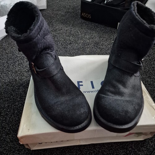 Ladies black size ankle boot - size,