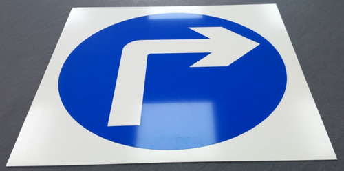 Right turn road traffic sign - road,