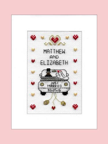 Wedding cross stitch card kit