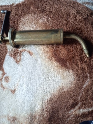Vintage brass grease gun - brass,