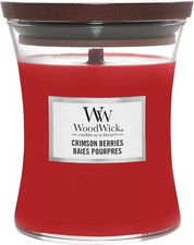 WoodWick Scented Candle with Crackling Wick | Crimson Berries Mini Hourglass