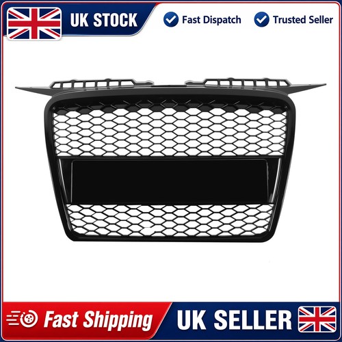 Gloss black honeycomb grille - black,