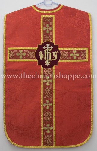 New red chasuble fiddleback - new,