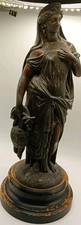 Late 19c Grecian Statue Female