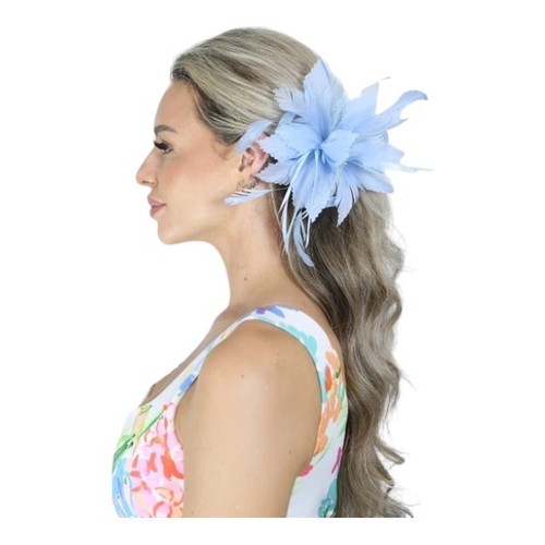 Ladies feather fascinator - fascinator, hair