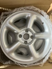 GENUINE 5-SPOKE FORD ESCORT RS COSWORTH ALLOY WHEELS X4 NEW WITH CENTRE CAPS