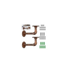 Pipe shelf brackets - 2x,