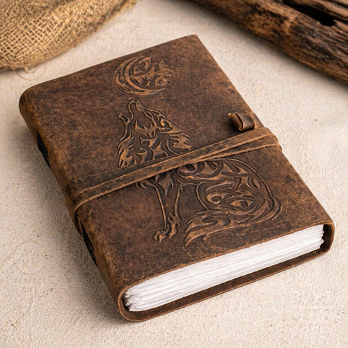 Handcrafted leather journal - handcrafted,