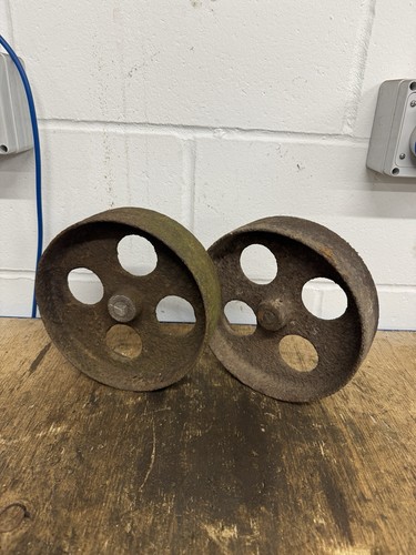 Vintage cast iron wheels - vintage,