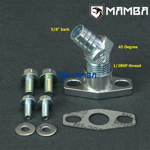 45deg turbo oil return - 5/8",