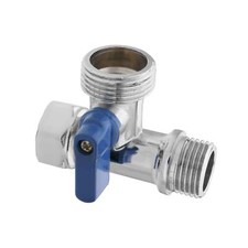Hommix Rubineta Three-Way Ball Valve 1/2" Female 1/2" Male 3/4" Male