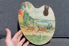 Antique Lithographed Sheet Metal Box Cookies Huntley Palmers Painting Palette