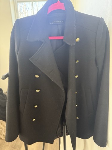 Zara woman black military - woman,