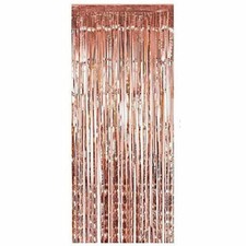 Rose Gold Foil Door Curtain - Fringe Shimmer Wedding Birthday Party Decoration