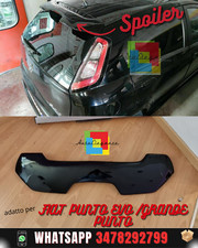 0268 ALETTONE SPORTIVO ADATTO FIAT PUNTO EVO GRANDE PUNTO SPOILER TETTO NERO