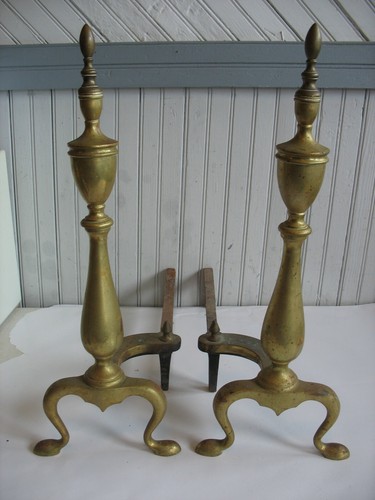 Vintage brass fireplace - vintage,