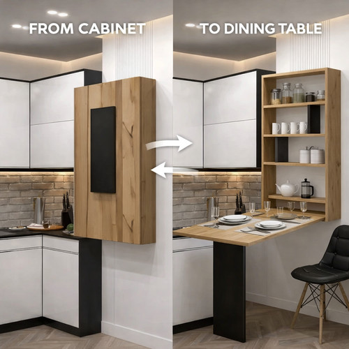 Wall mounted folding table - mounted,