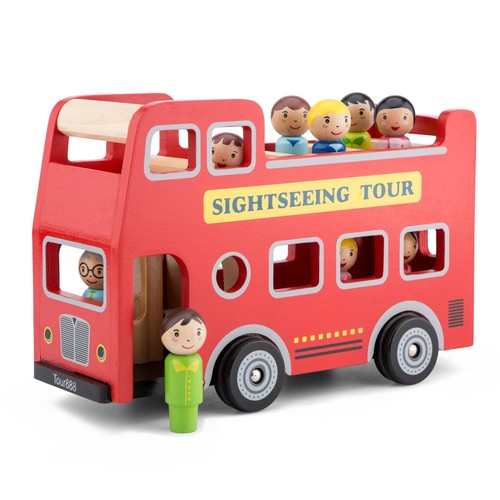 Woet wooden city tour bus - city,
