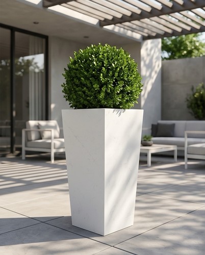 Modern tall square white - tall,