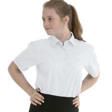 Girls White Short Sleeves Blouse Shirts School Uniform Girls White School Shirt