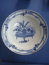 18th C. Dutch Delft Blue Charger, 15.5 Inch
