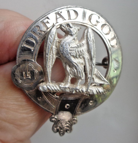 Silver clan munro - munro, brooch