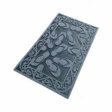 Shoe Scraper Doormat Stylish Indoor Outdoor Floor Mat Entrance Rug with Grit 2