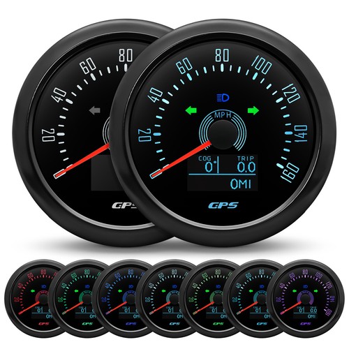 85mm black gps speedometer - 85mm,