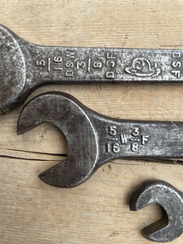 Vintage open ended spanners - ended, by