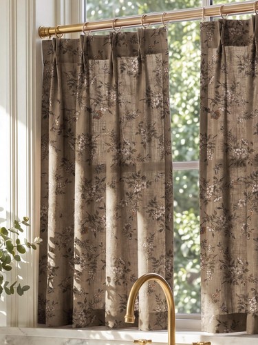 Pinch pleated cafe curtains - pleated,