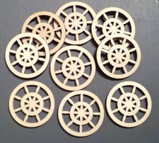 10 x Wooden Craft Wheel shapes