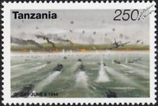 WWII D-Day Normandy Landings / Landing Craft & Aircraft Stamp (1995 Tanzania)