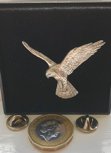 Falcon bird real pewter - pewter, pin