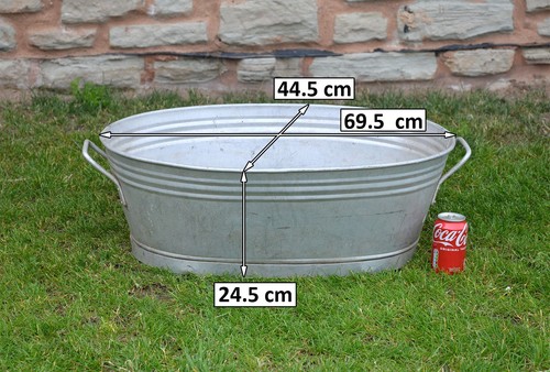 Vintage old metal aluminium