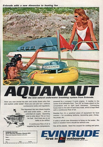 1967 evinrude aquanaut diving - evinrude,