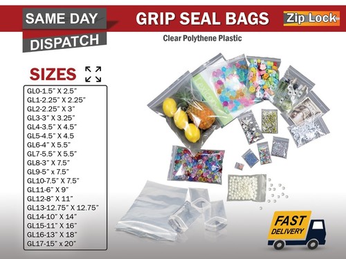 Grip seal bags polythene - seal,