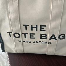 Posh Marc Jacobs Large Cream Canvas Tote Bag