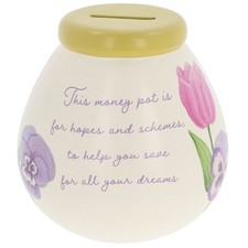 Pot of Dreams Pansies Ceramic
