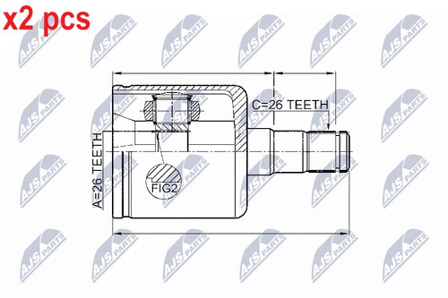 Pcs front axle left - axle,