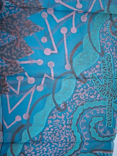 Zandra rhodes blue chiffon - blue,