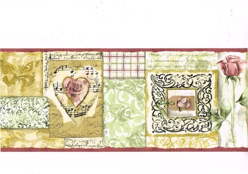 Scrapbook musical notes rose - musical,